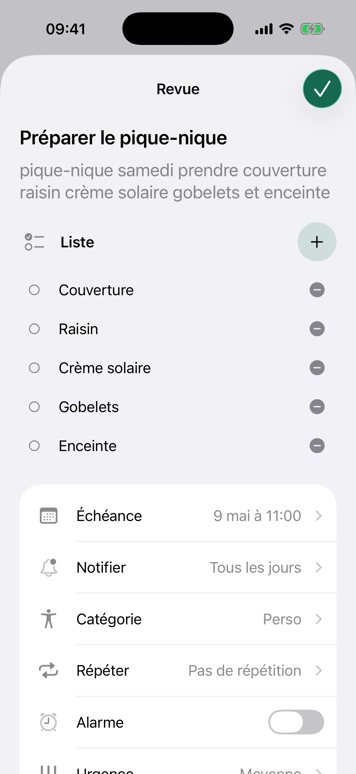 NotNow picnic checklist review screenshot