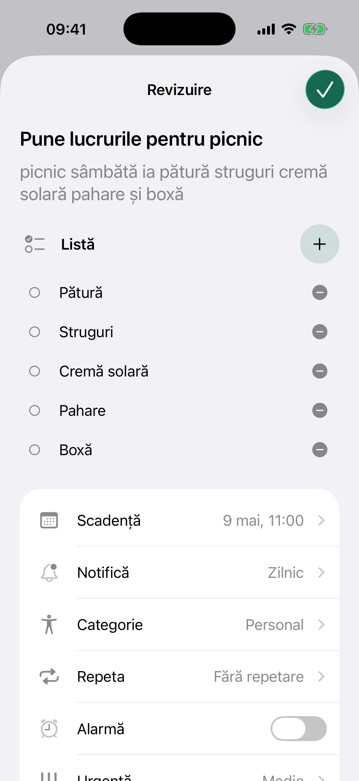 NotNow picnic checklist review screenshot